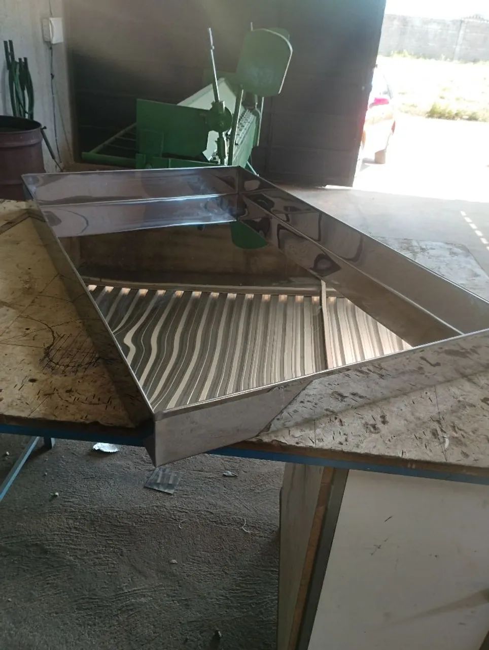 Bandeja de aço inox para comércio, açougue padaria  - Foto 2