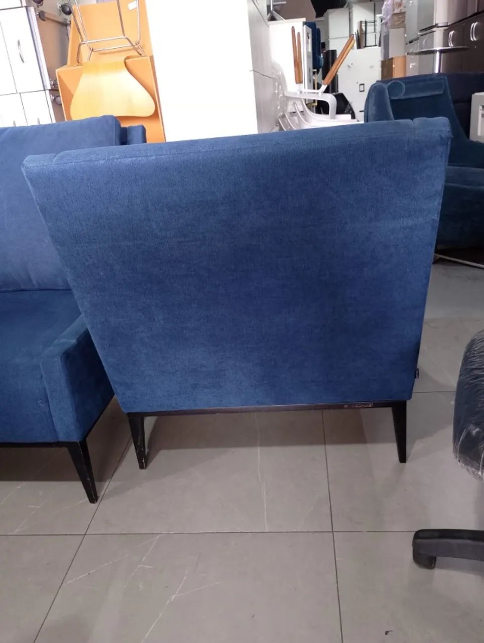 Poltrona Brentwood Azul Royal para Escritório - Foto 4
