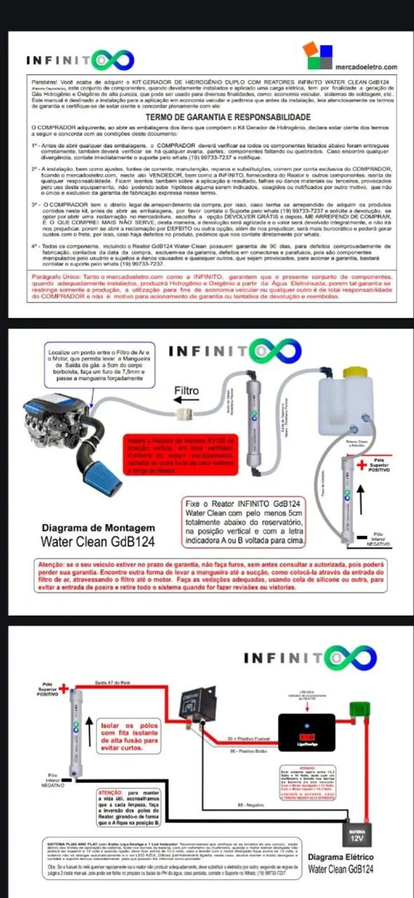 Kit de Economia de Combustível a Hidrogênio Infinity - Alta Eficiência e economia  - Foto 3