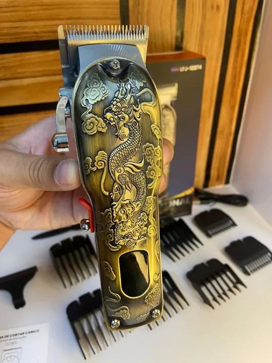 Máquina de Cortar Cabelo Profissional - Design Dragão - Foto 2