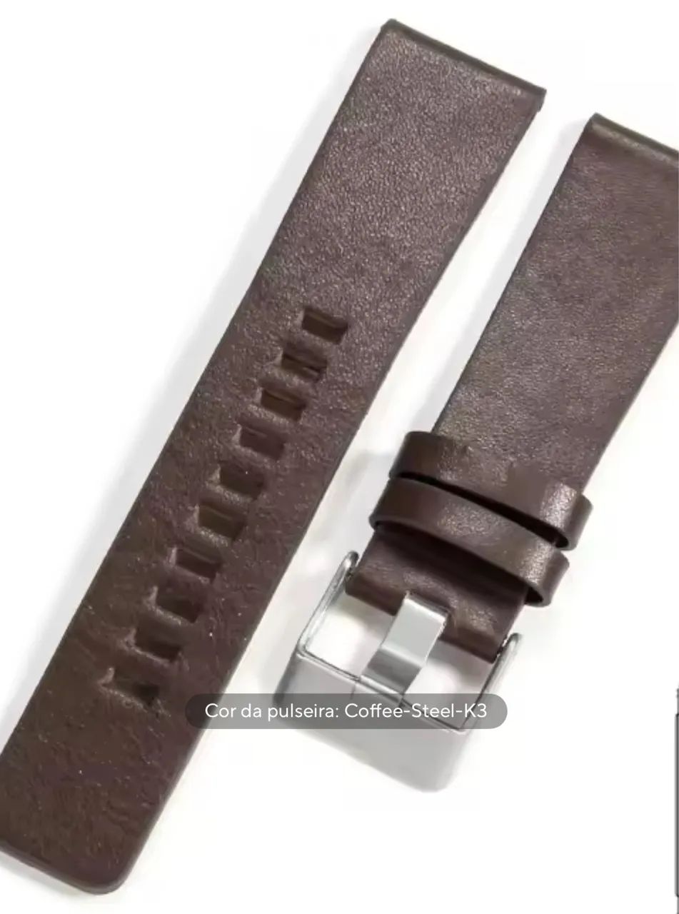 Pulseira de couro legítimo para relógios sociais - Foto 4