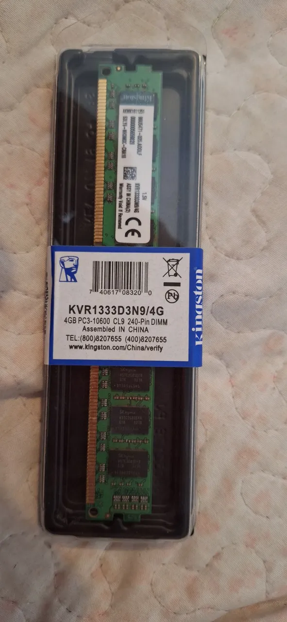 Memória RAM Kingston 4GB DDR3 1333MHz