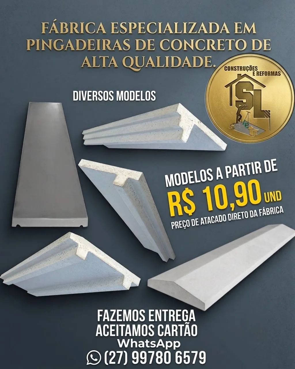 Mega promoção Pingadeiras / Soleiras/ capas de muro 