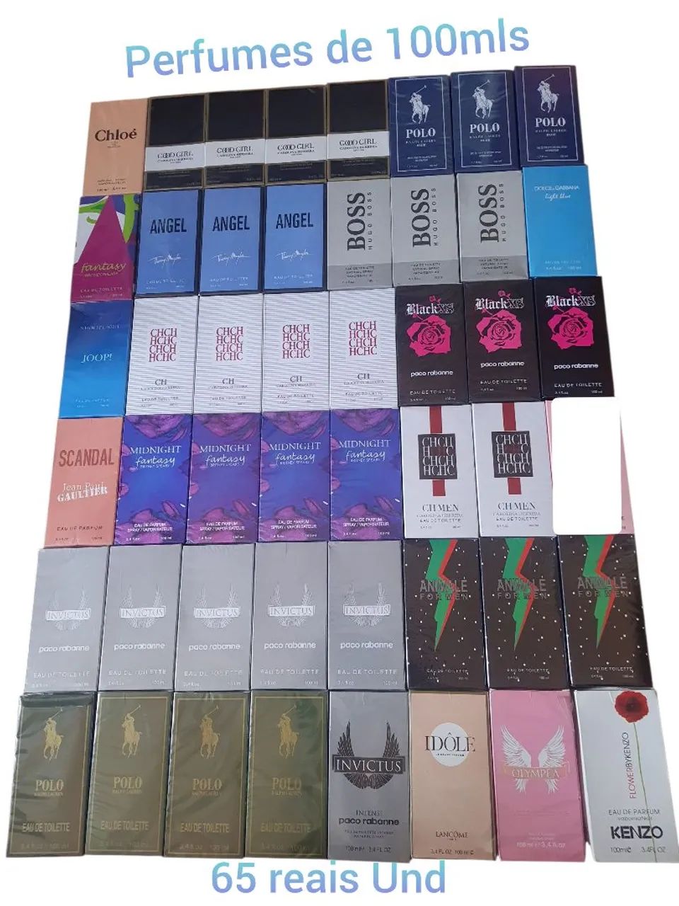 Perfumes de 49 reais cada 100mls