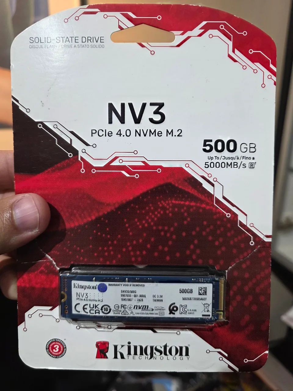 Ssd Kingston nv3 m.2 500gb pcie 4