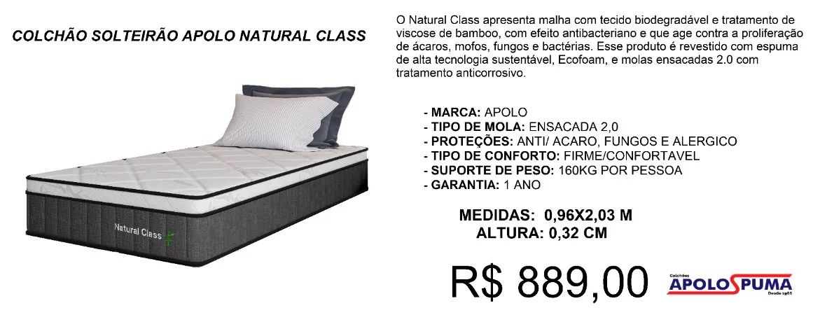 Colchão molas ensacadas tamnho solteirão - Parcelamos sem juros! 
