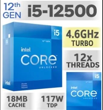 CPU Intel Core i5-12500 CPU Processador Intel Core i5 12500 - Processadores - Jardim Monte Rei