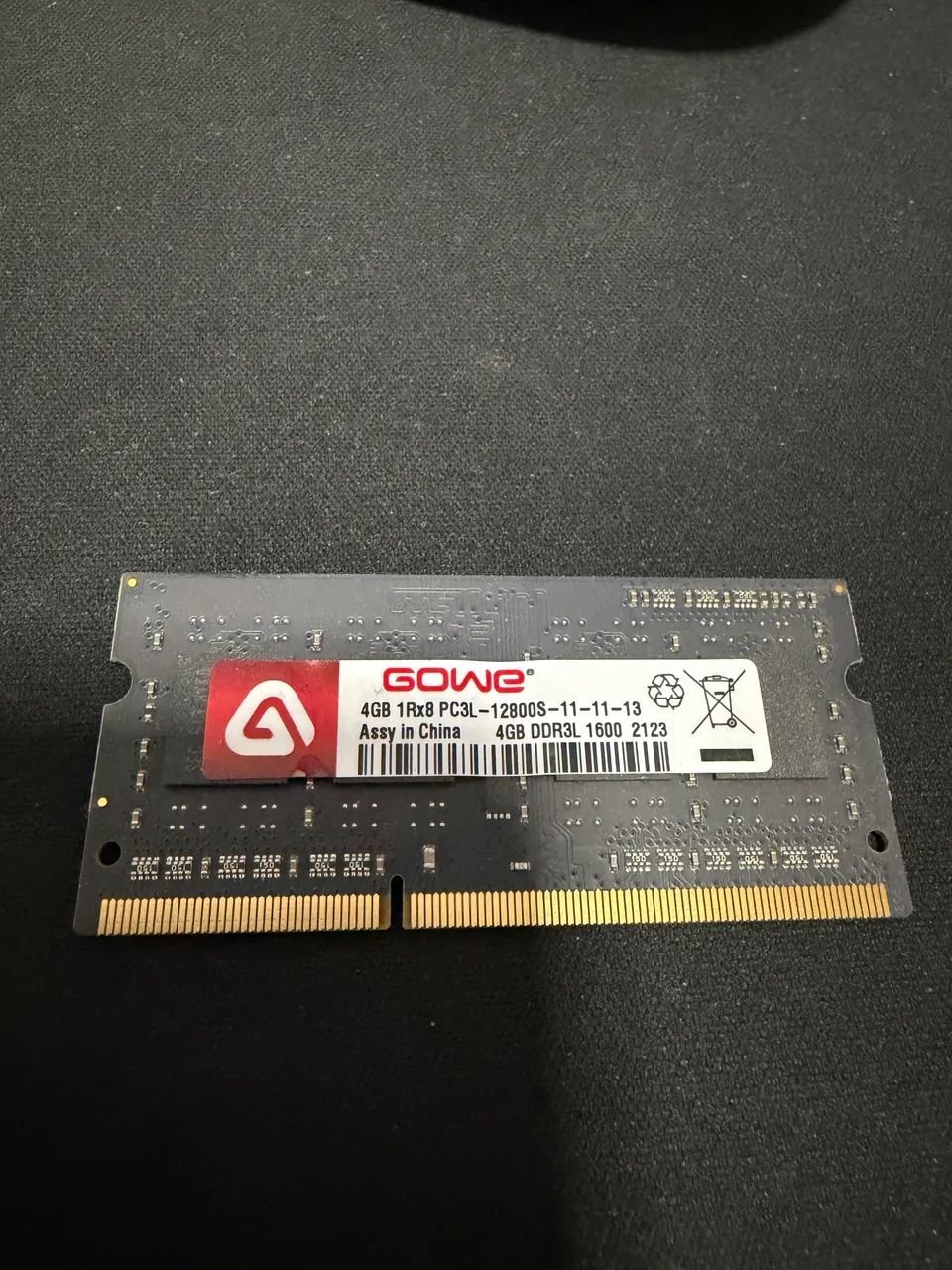 Memória notebook 4gb ddr3L 1.35v 