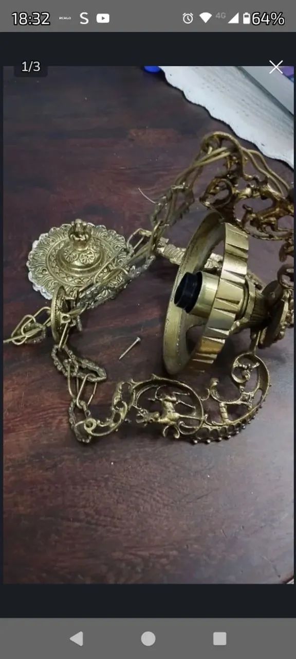 Lustre bronze rústico 