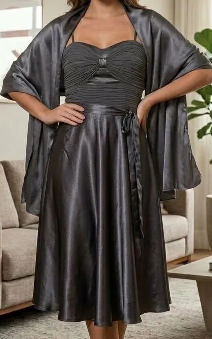 Vestido cinza chumbo  - Foto 3