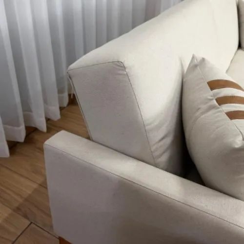 Sofa Cama Camila 2.09m - Bege Linho Entrega Rápida - Foto 3
