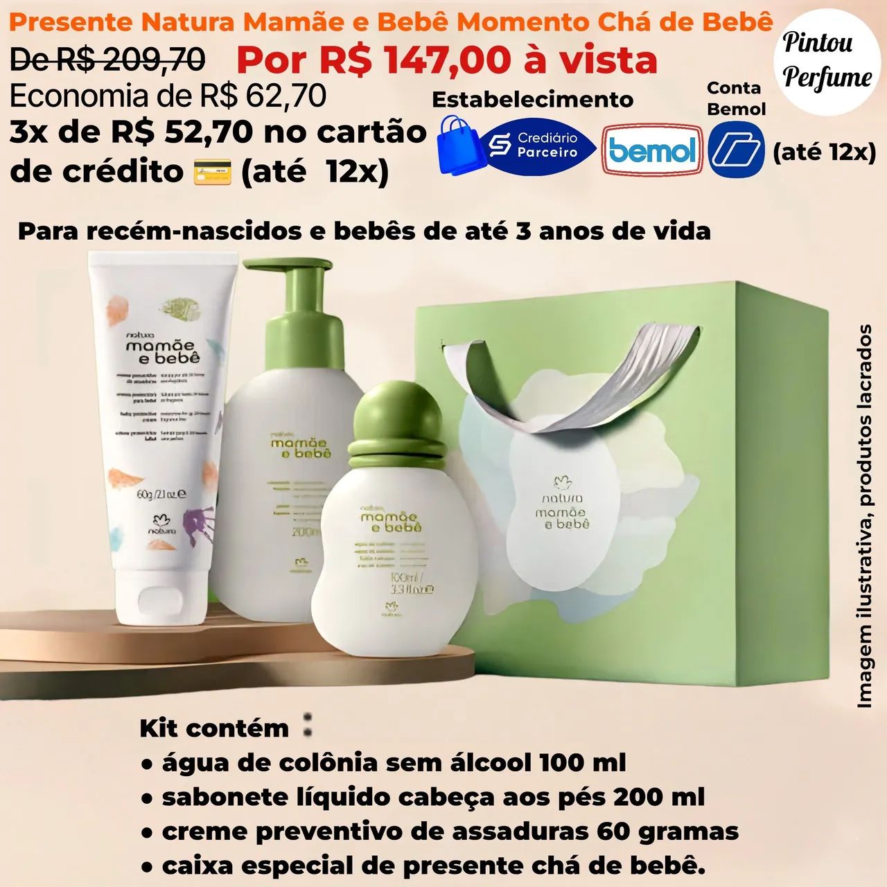 Kits Mamãe e Bebê Natura  - Foto 2