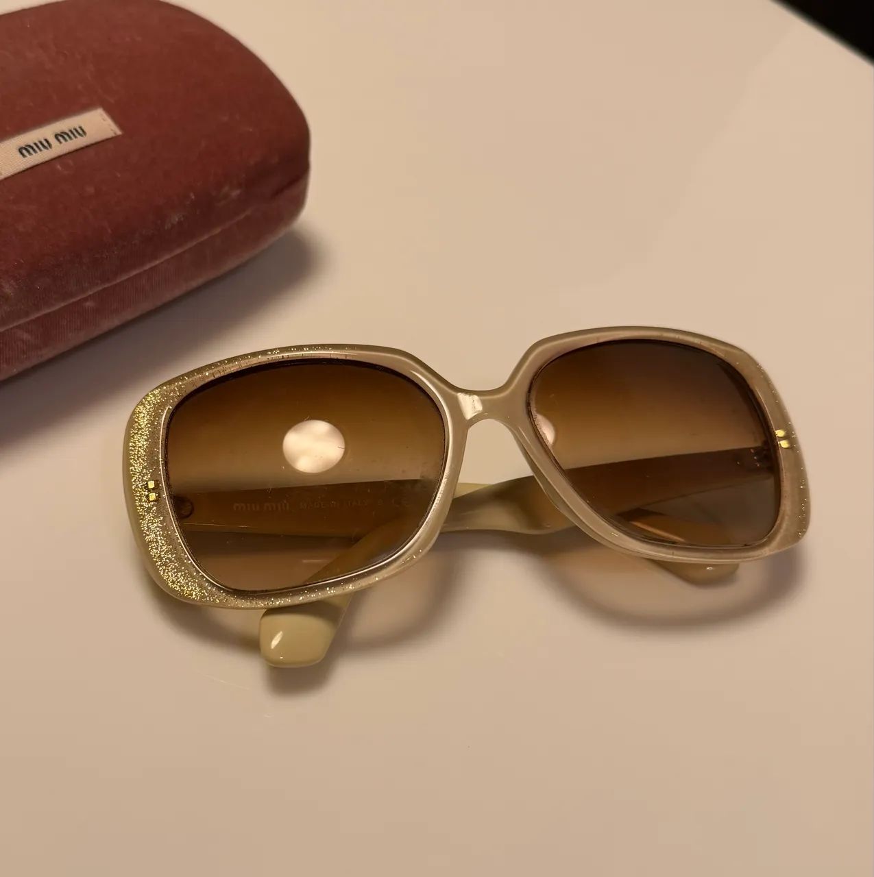 Óculos Miu Miu Original - Acetato Perolado - Foto 3