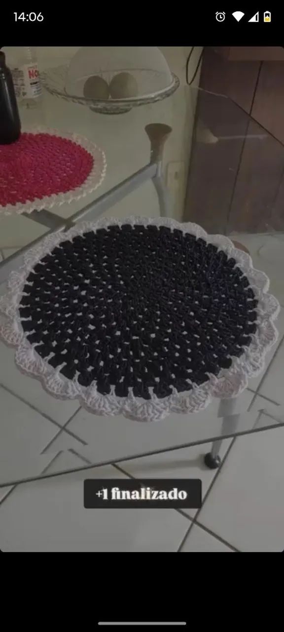 Peça de crochê 