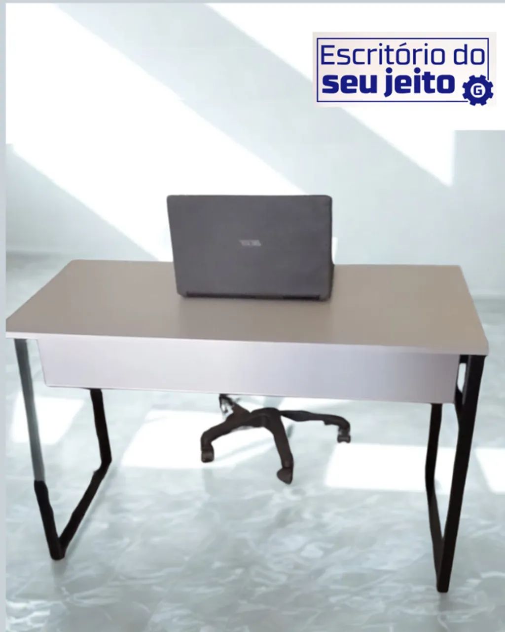 Escrivaninha REFORÇADA NOVA 1,1m Mesa Multiuso BRANCA para Computador Notebook Estudo