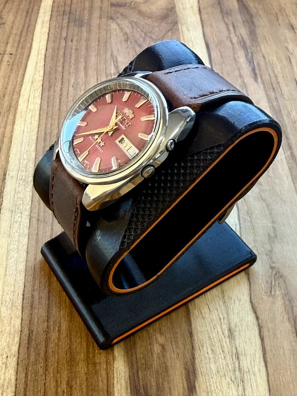 Relógio Orient Red Sunburst - 1970 - Foto 3
