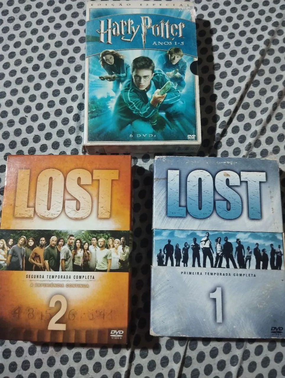 Box dvd Lost e Harry Potter 
