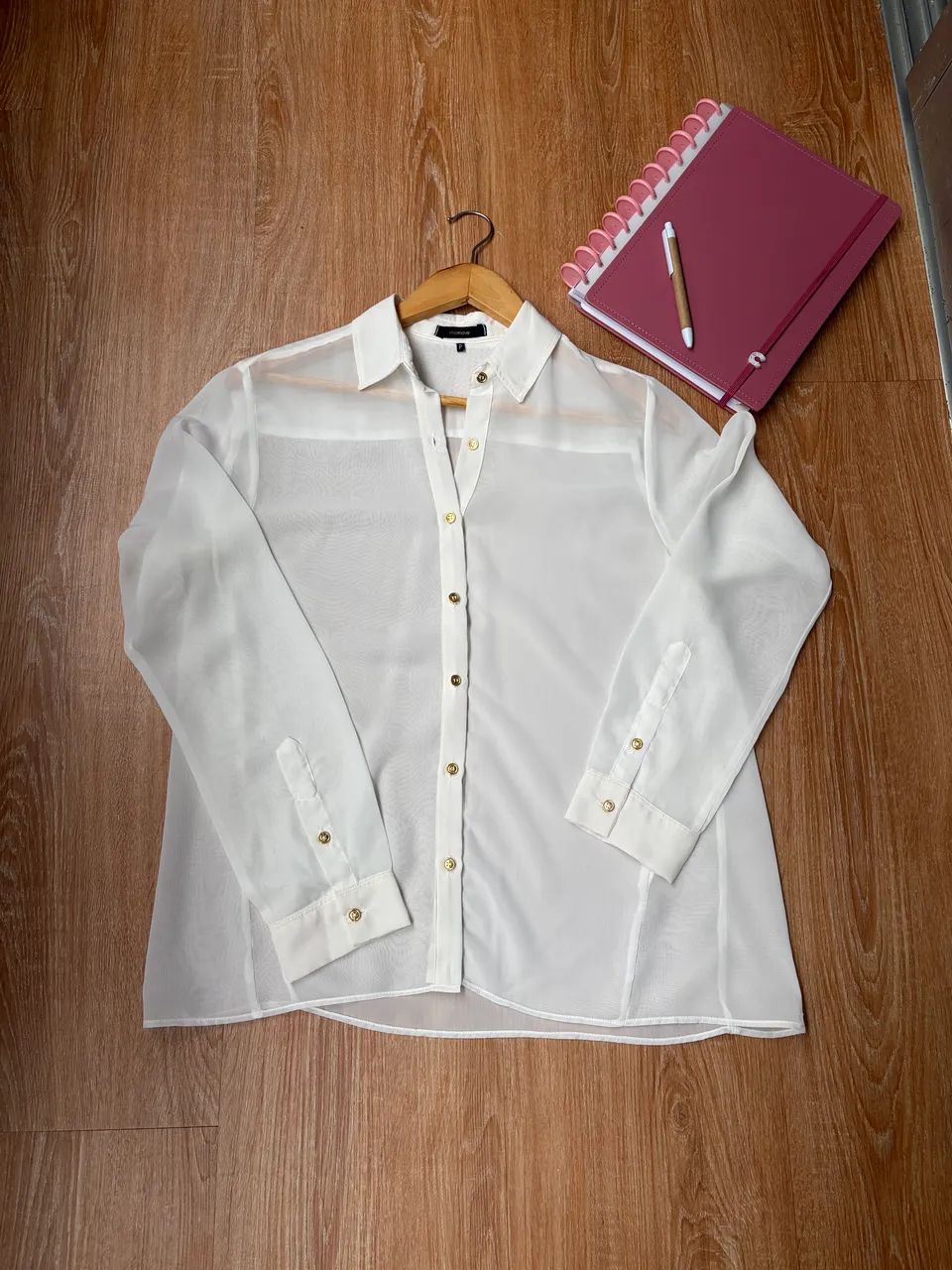 Blusa crepe seda, veste M - Foto 3