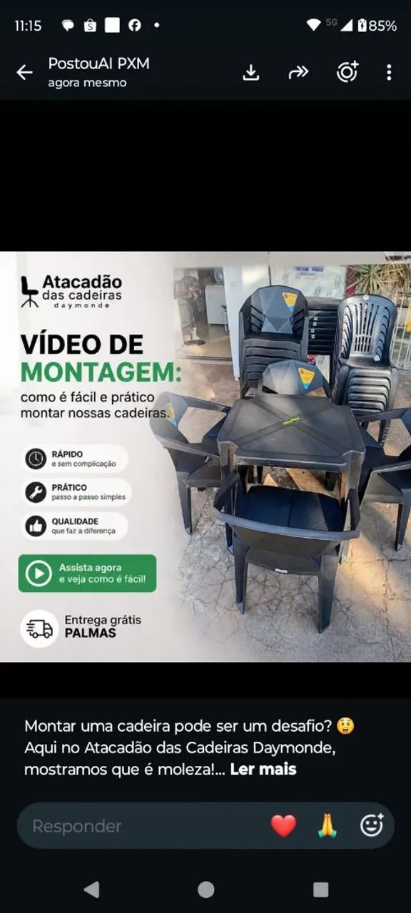 Cadeira de plástico daymonde 