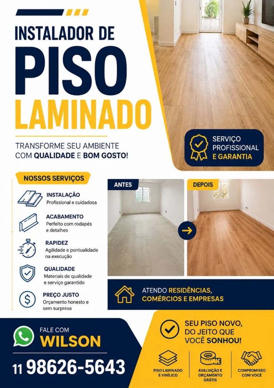 Instalação de piso laminado 