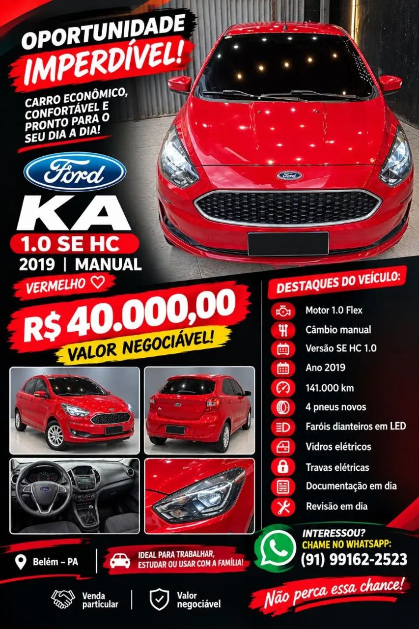 Ford Ka Ka 1.0 SE/SE Plus TiVCT Flex 5p 2019