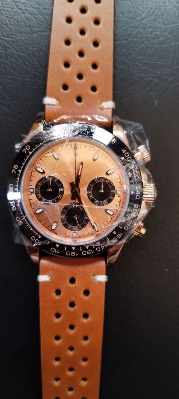 Relógio Cronógrafo Safira Máquina Seiko - Foto 4