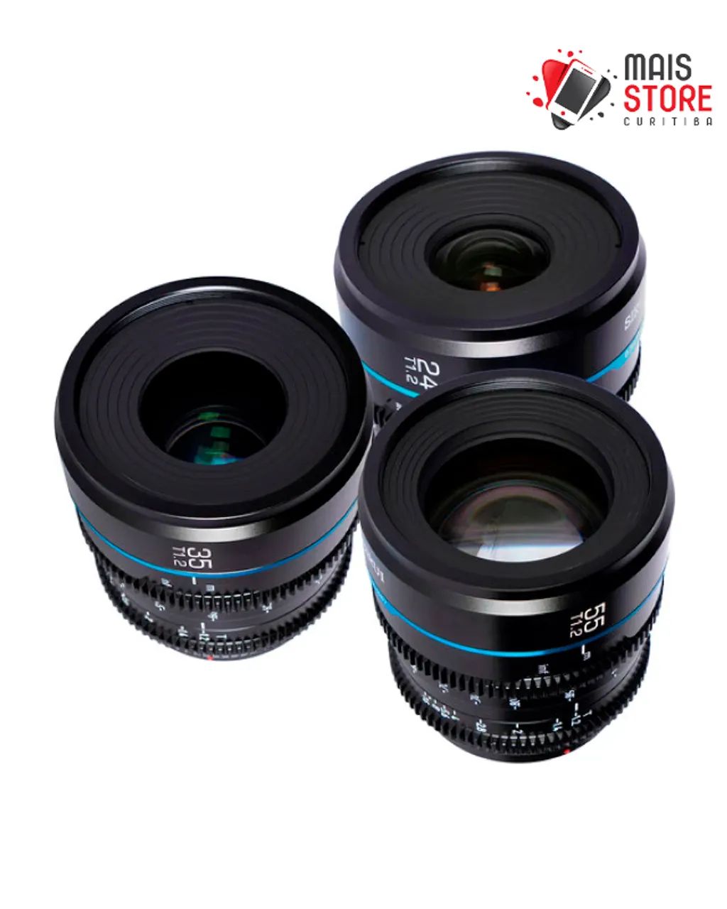 Kit 3 Lentes Cine Sirui Night Walker T1.2 S35 para Sony E-Mount - Preto - Lacrado na caixa - Foto 3