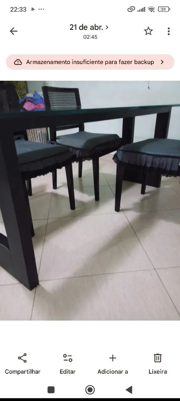Mesa de jantar acompanha as cadeiras - Foto 2