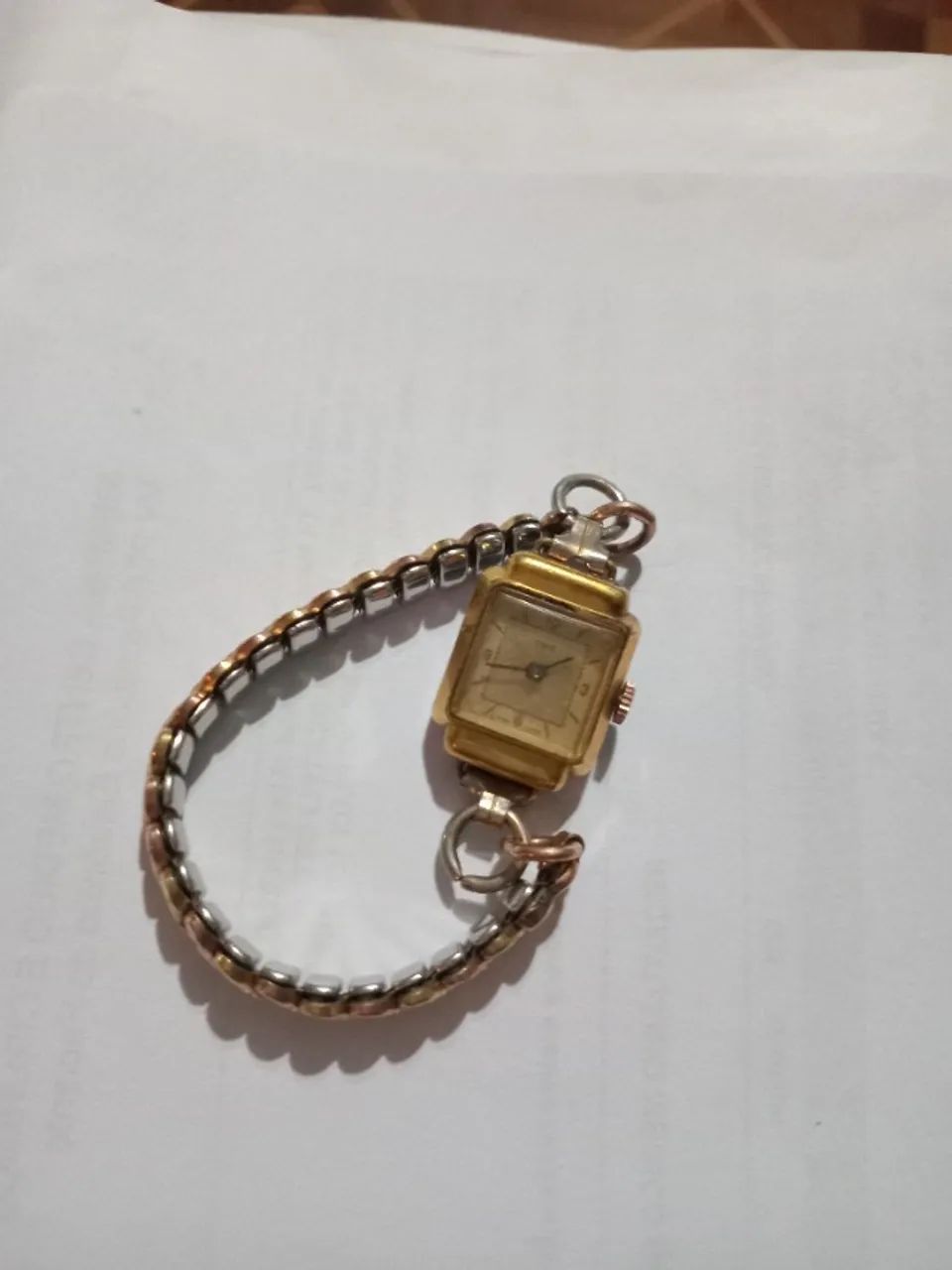 Relógio Fond Acier Inoxydable Corda Usado Antigo 1947