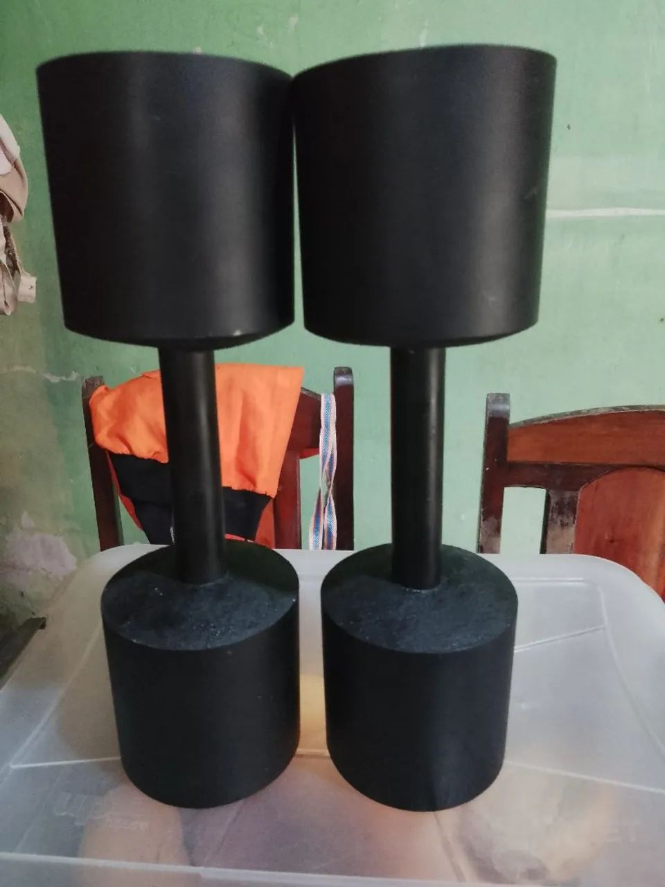 HALTERES caseiros de PVC fixo 4,2kg - Foto 3