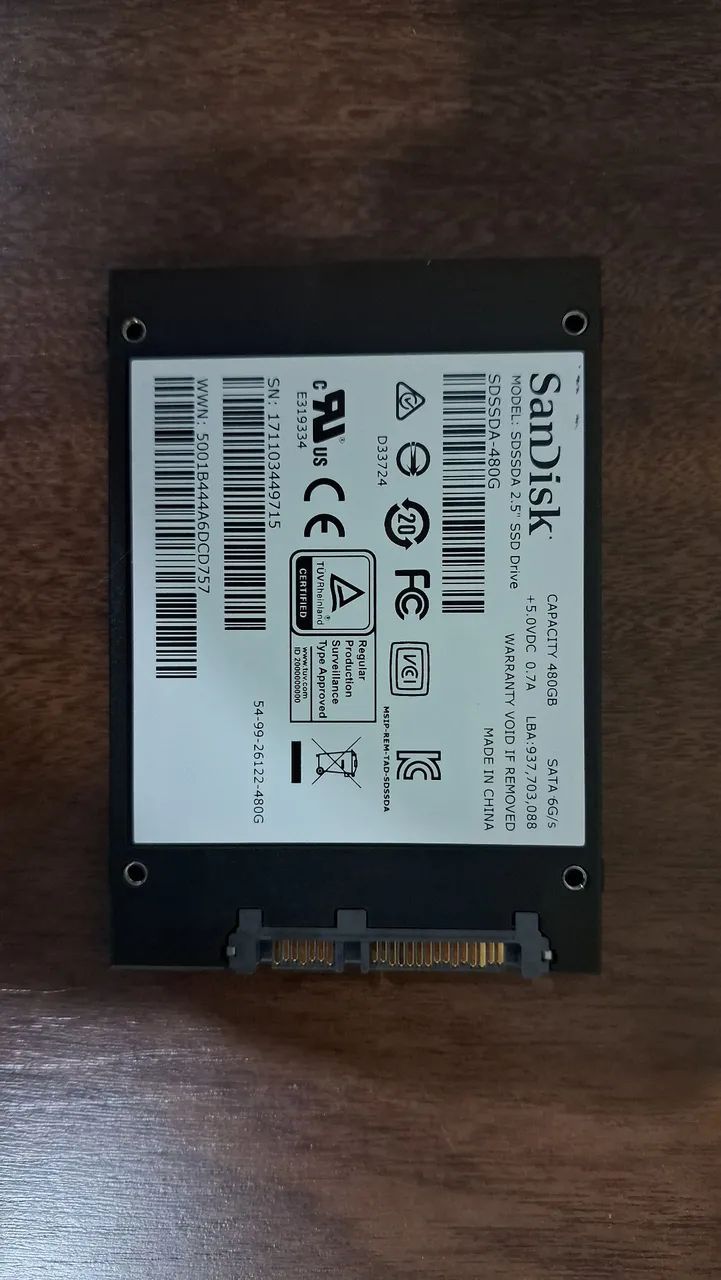 Ssd SanDisk 480gb445600444805949441