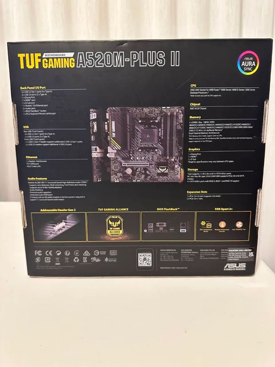 Placa-Mãe ASUS TUF GAMING A520M-PLUS II, AMD AM4 - Foto 2