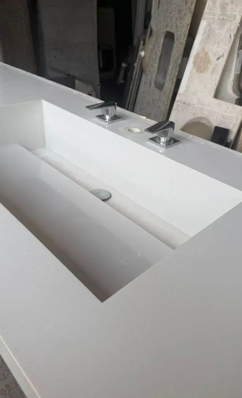 Pia de quartzo branco 2,70x61 - Foto 2