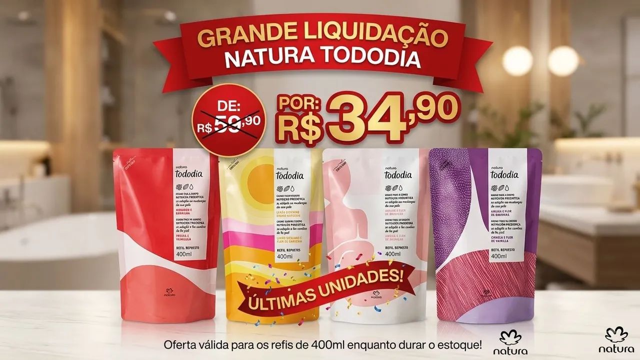 Kit 4 refil hidratante corporal 