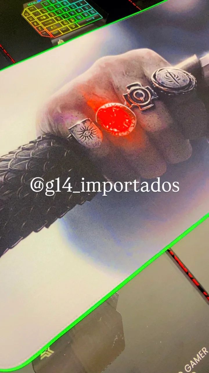 Mousepad gamer com Led tamanho 80x30 - Foto 2