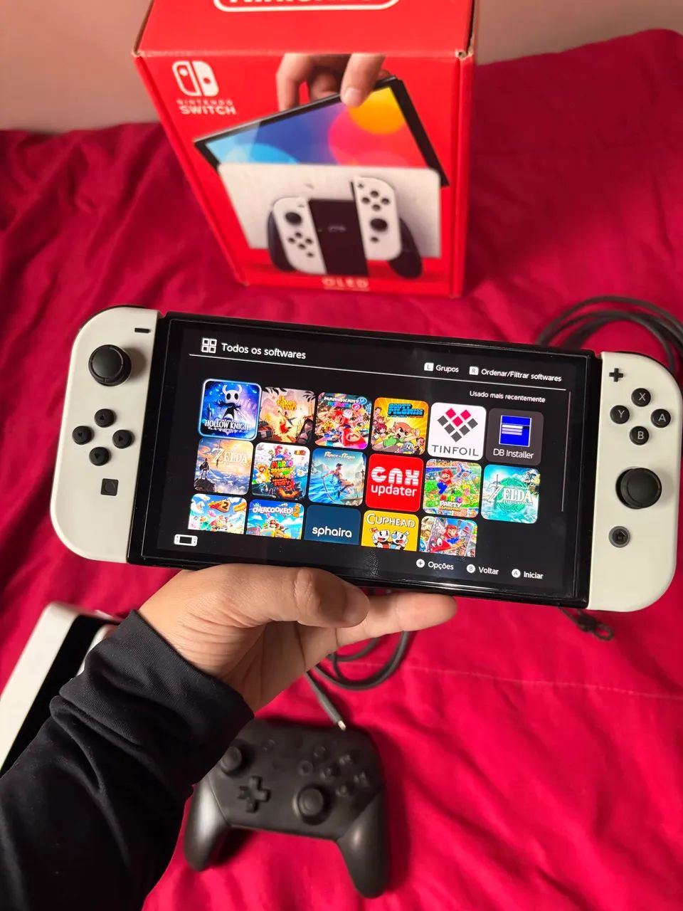 NINTENDO SWITCH OLED DESBLOQUEADO + PRO CONTROLLER ORIGINAL - Foto 3