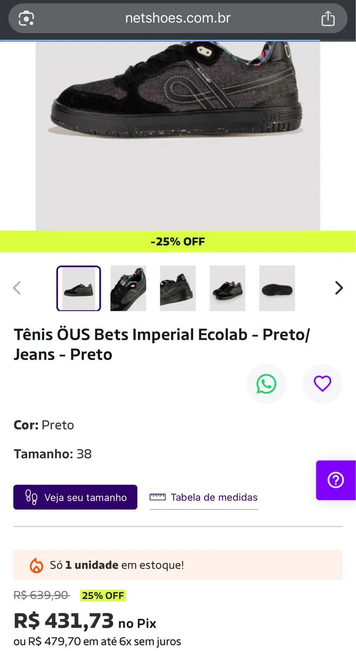 Tênis OUS - NOVO (valor promocional) - Foto 5