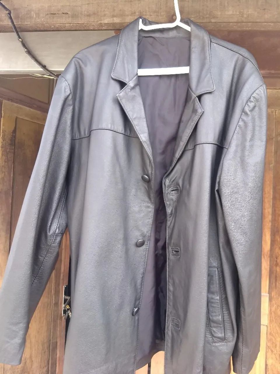 Blazer em couro legítimo tam G