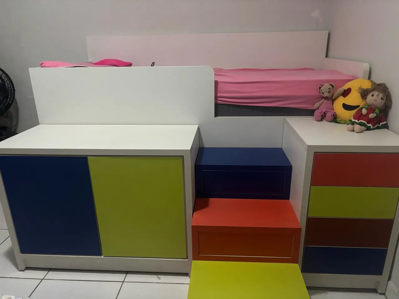 Cama Infantil Planejada Completa com Baú, Armários e Gaveta - Foto 4