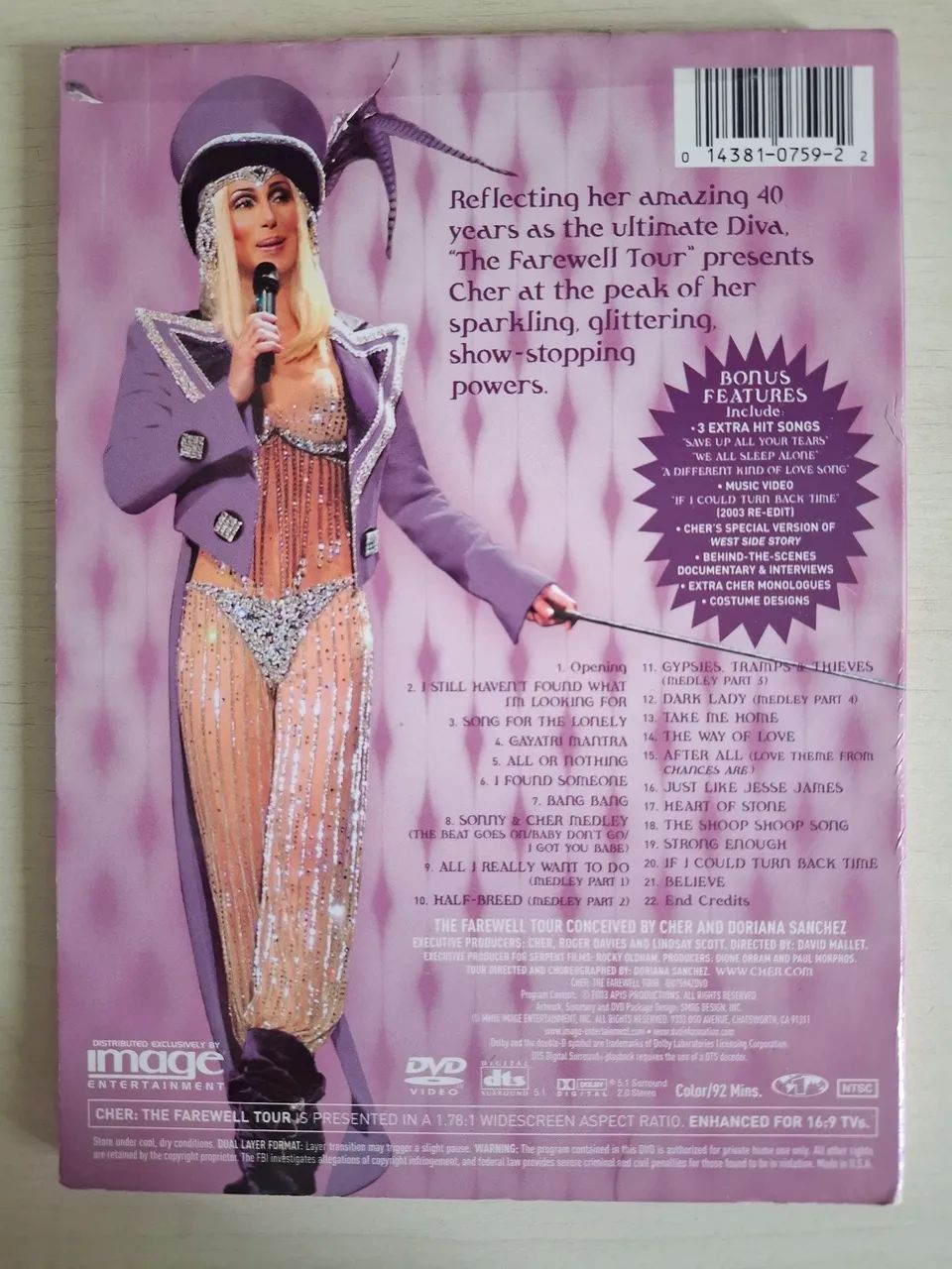 ORIGINAL DVD CHER THE FAREWELL TOUR ORIGINAL - Foto 3