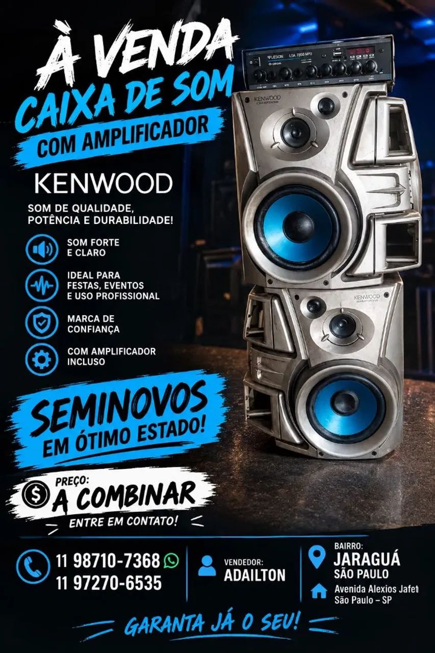 Caixa e amplificador 