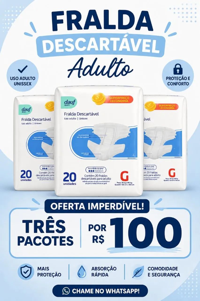 Fraldas geriatica 
