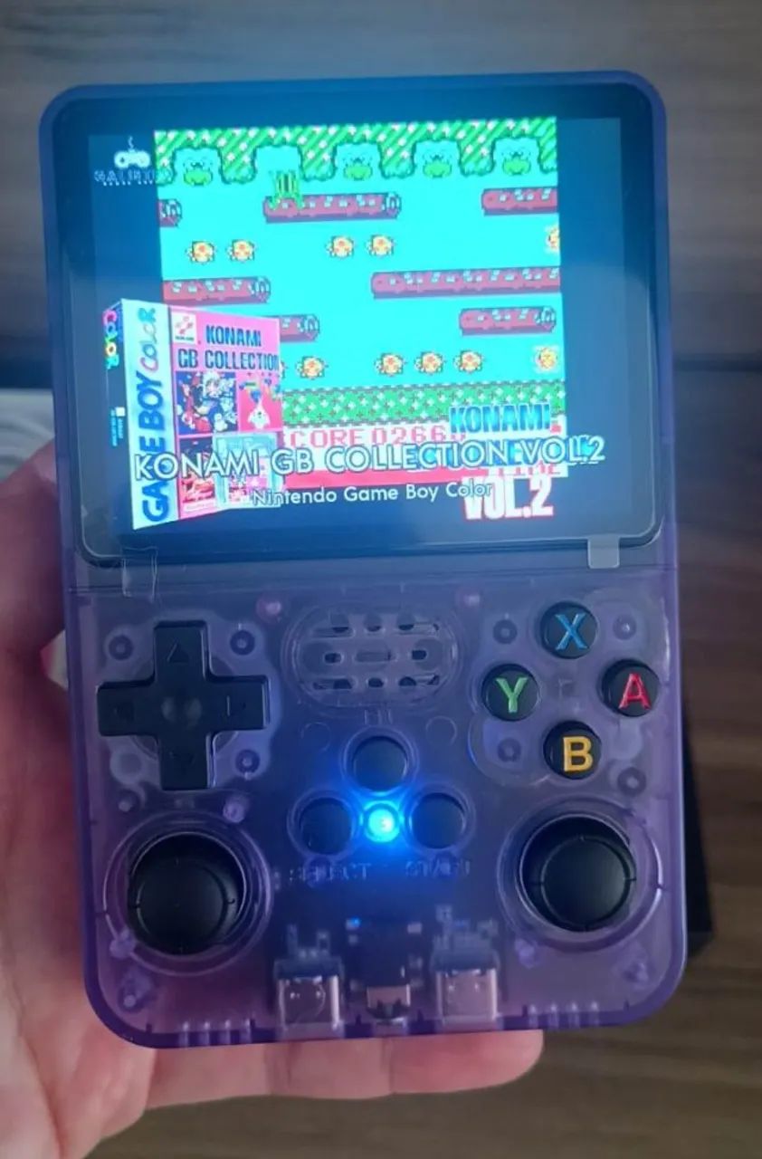 Console De Jogos Retro R36S Com Sistema Linux Tela 3,5 Polegadas 64Gb Cor Branco Ou Roxo - Foto 5