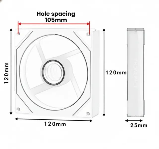 Cooler Fan Homefish RGB 120mm - Silencioso - Unidade ou Kit - Em Estoque! - Foto 4