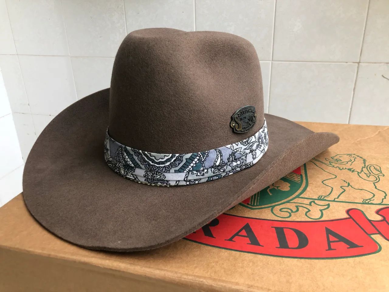 Chapéu Cowboy Prada Lã tipo de exportação