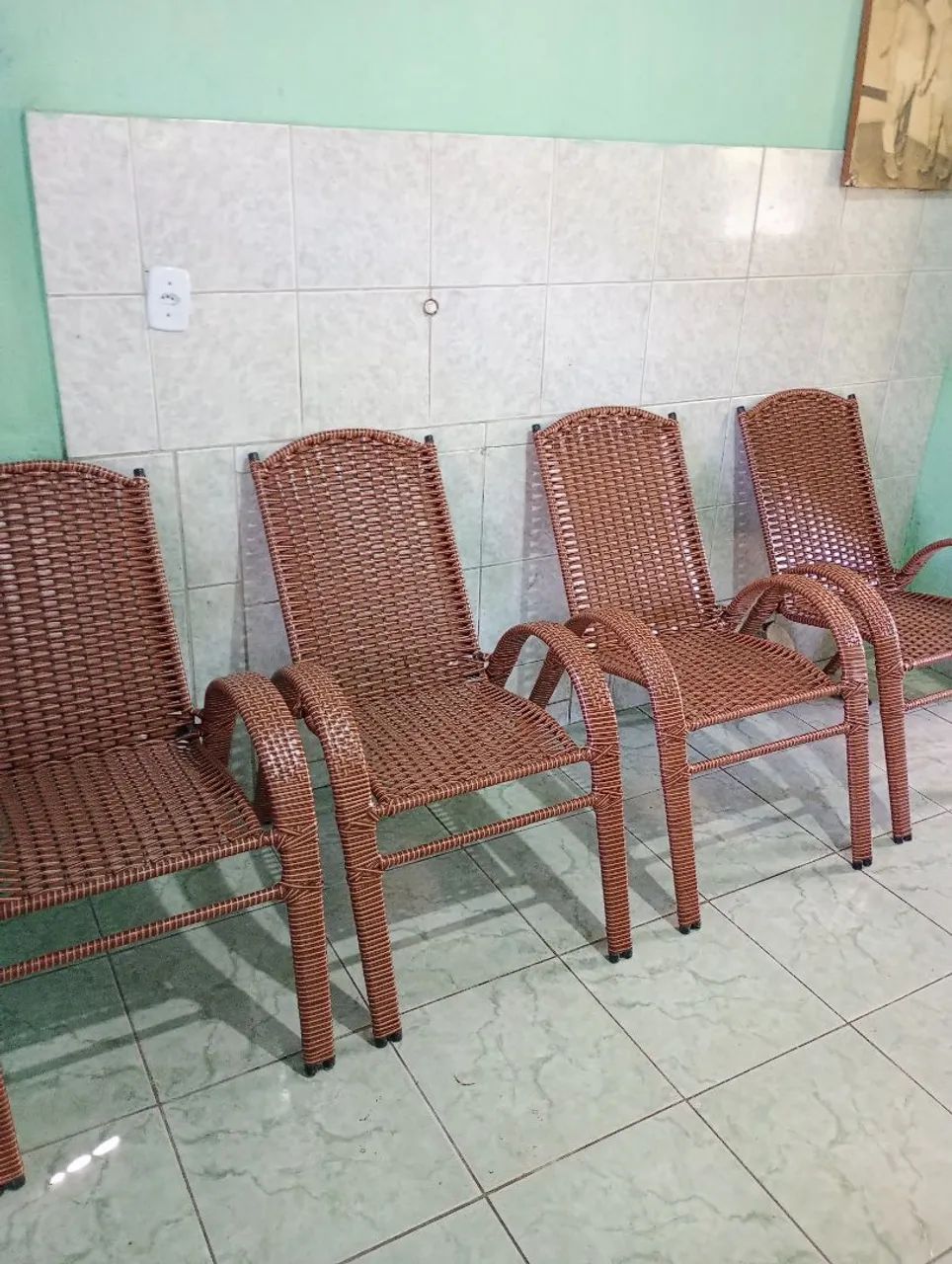 Conjunto de cadeiras fixas - Foto 2