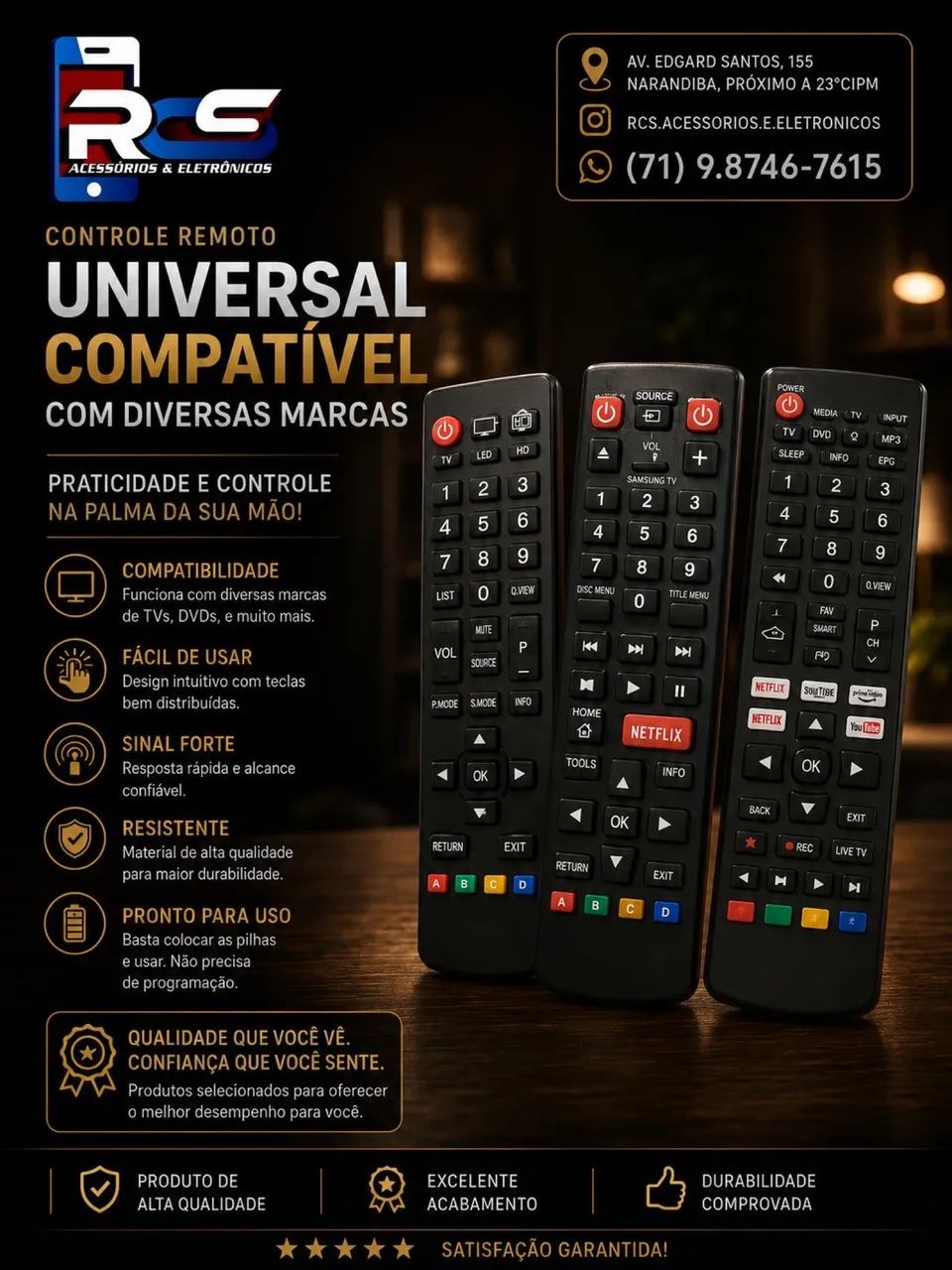 Controles remoto para TV Smart