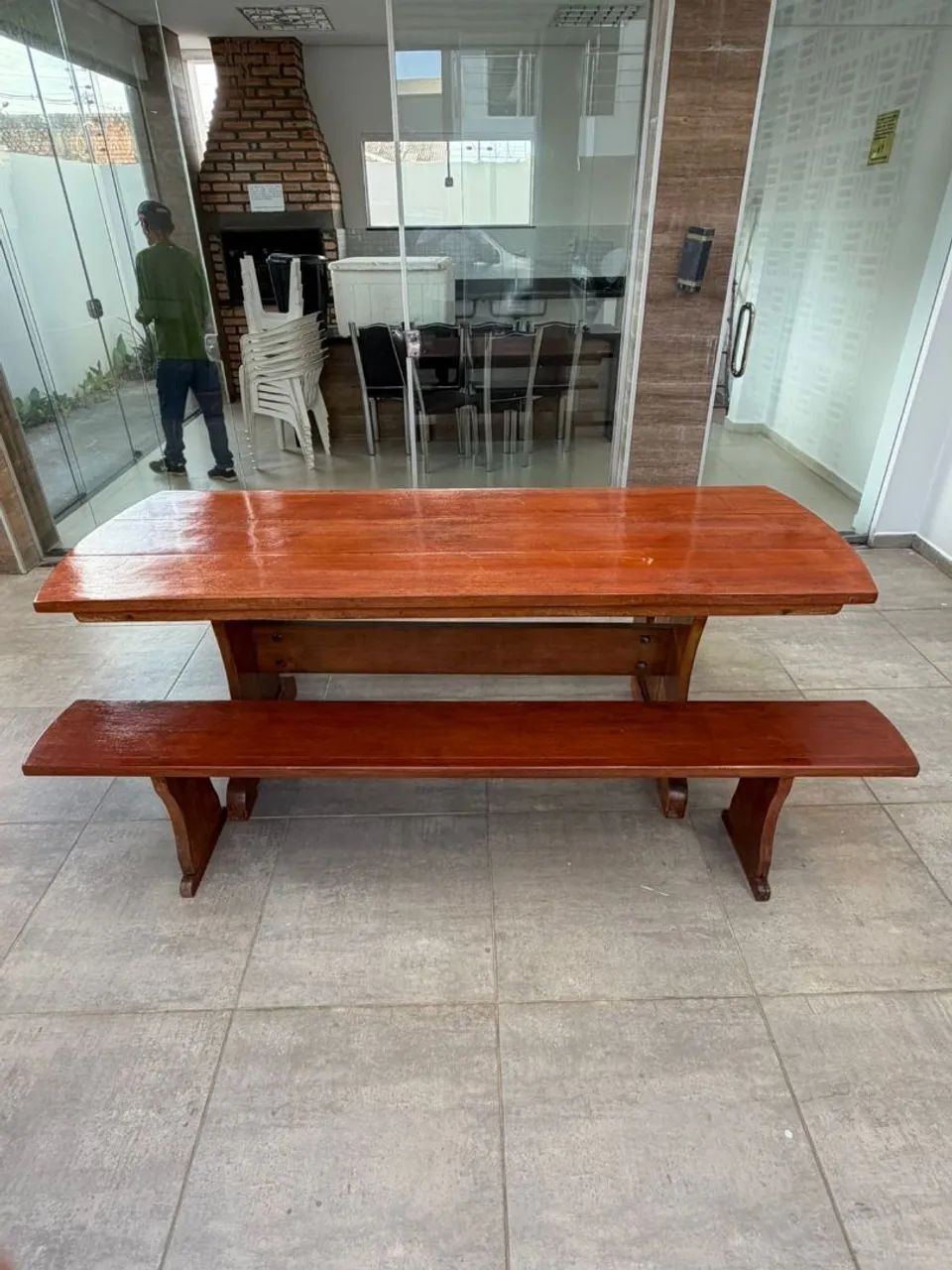 MESA DE MADEIRA 8 PESSOAS - Foto 2