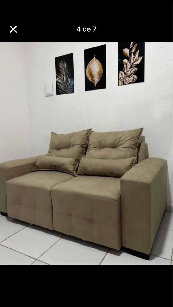 Sofá retrátil 1,60cm da fábrica  - Foto 3