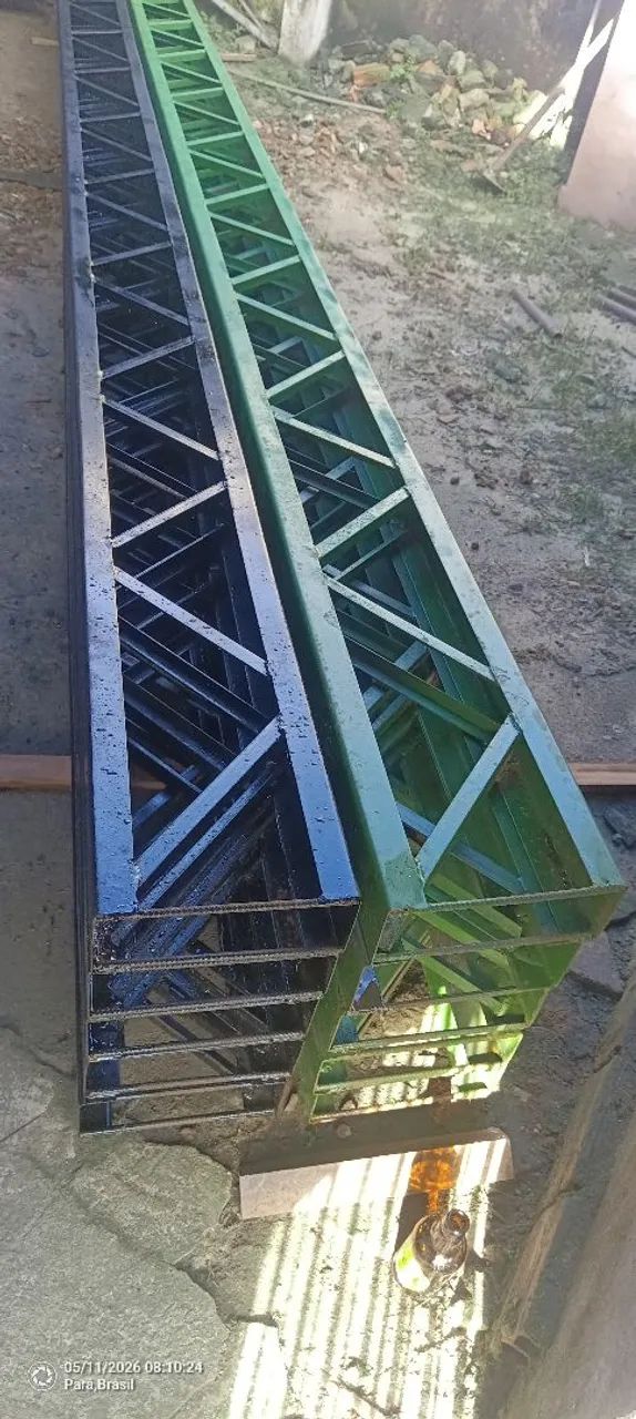 Estrutura metálica novas.6/25 no perfil de 4 polegadas na 2mm.cantoneiras novas ..j